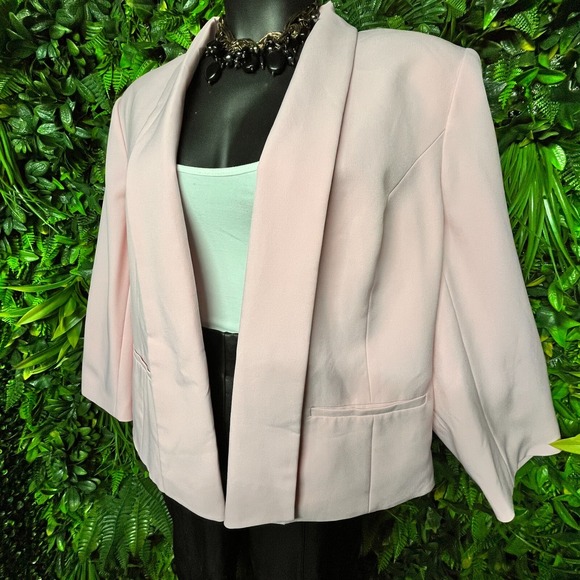 Jones Studio Jackets & Blazers - Women Jacket 20 Pink Collared Lined Blazer Jones Studio 1445